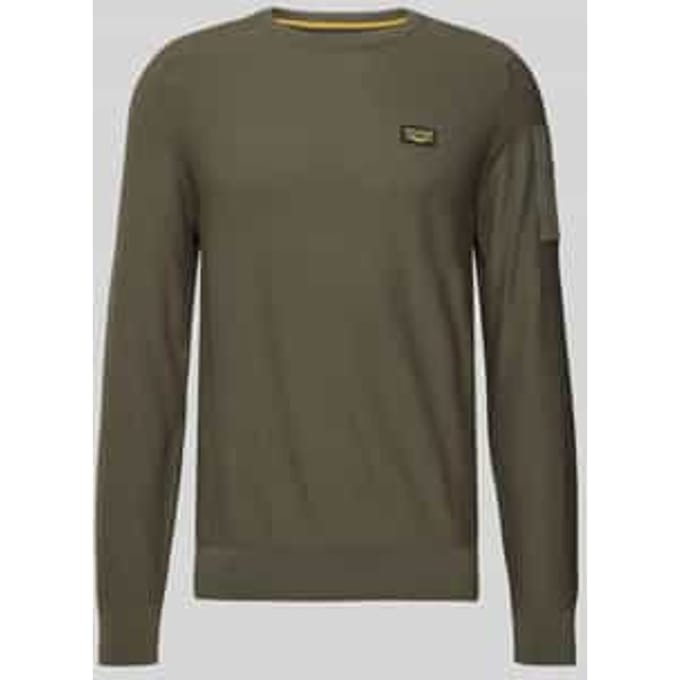 Gebreide pullover met labeldetail