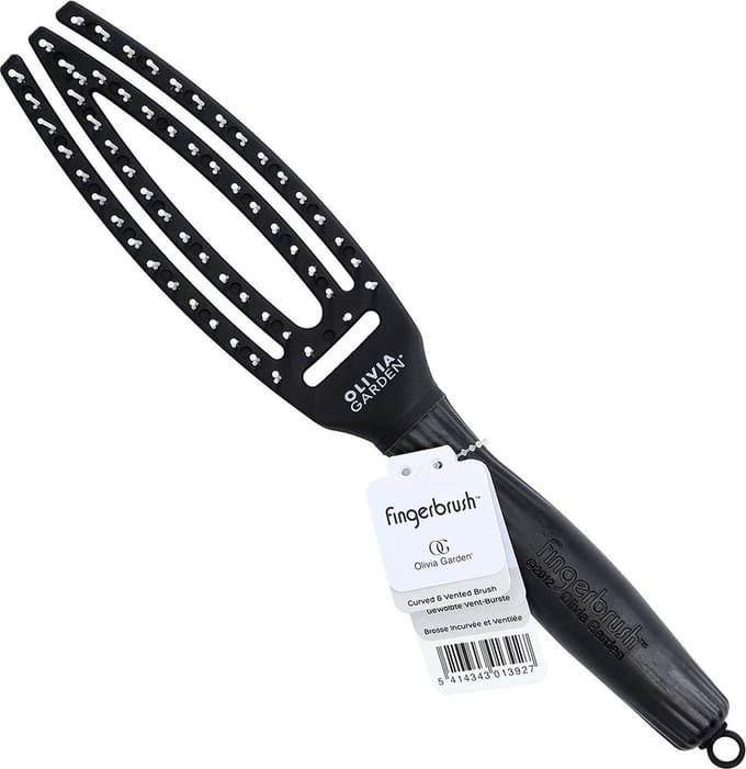 Olivia Garden Fingerbrush Care Iconic Nylon Zwart Small