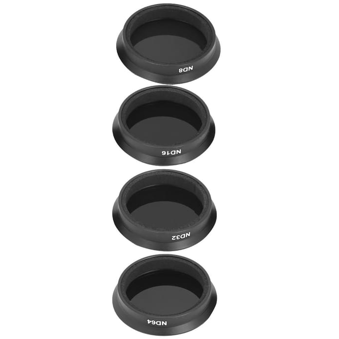 JUNESTAR ND8 ND16 ND32 ND64 Lensfilter Polarisator 4 in 1 Set voor OSMO ACTION Actiecamera white