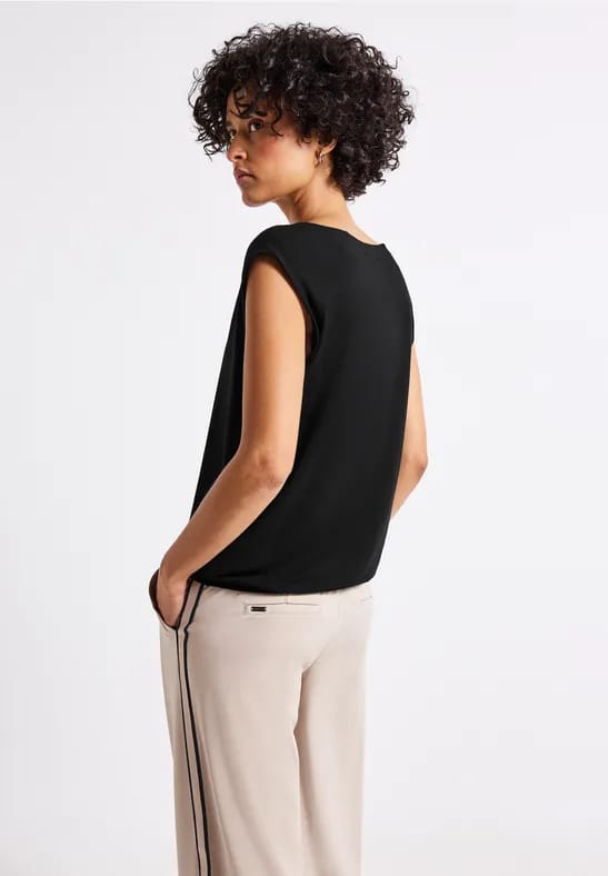 Shirt van jersey met elastische zoom