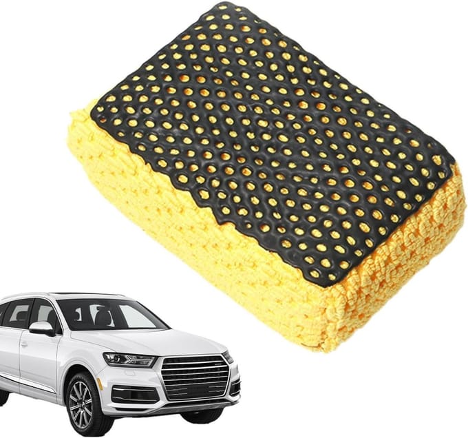 Autospons - Reinigingsspons - Auto Wassen - Ergonomische Grip - 1 Stuk - Geel