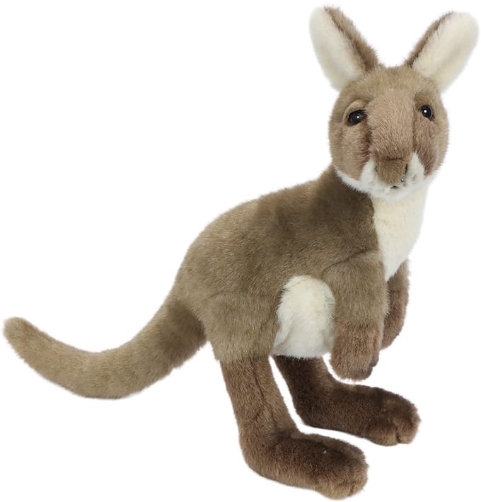 PIA Soft Toys - Pluche Knuffeldier Kangoeroe - staand - 30 cm