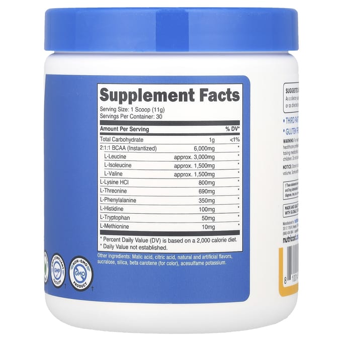 Nutricost, Performance, EAA Poeder, Passievrucht, Sinaasappel en Guave, 11.8 oz (330 g)
