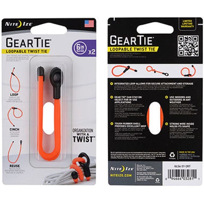 Nite ize gear tie loop allesbinder oranj