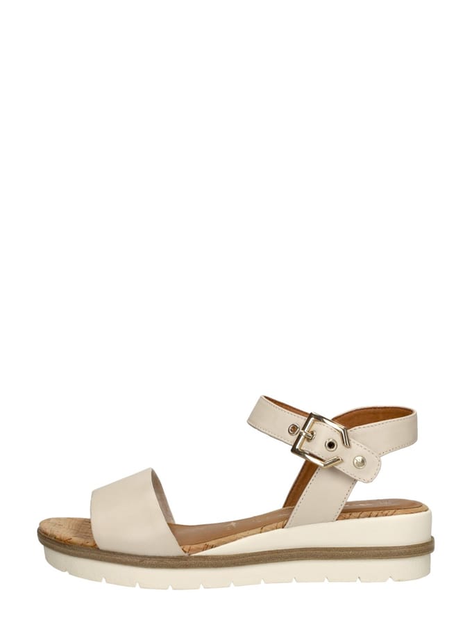 Tamaris Sandalen Plat Sandalen Plat - Gebroken wit - Maat 39