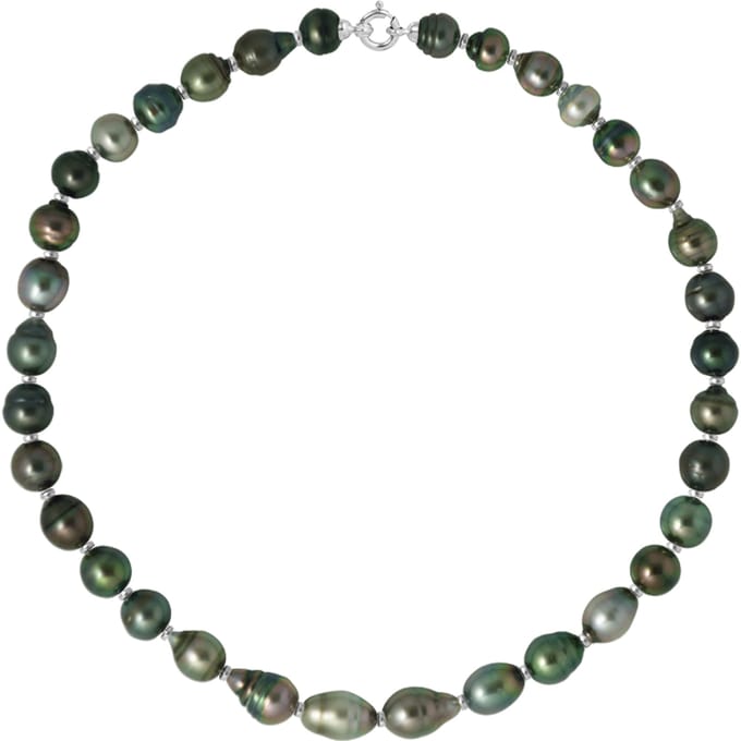 Ketting met Echte Gecultiveerde Tahiti Parel Cirkel 9-10 mm