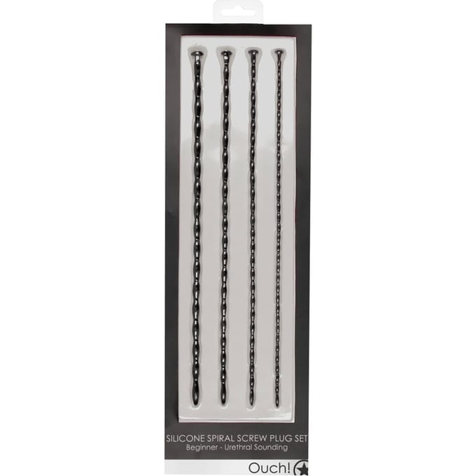 'Silicone Spiral Screw Plug Set Beginners', 4 stuks