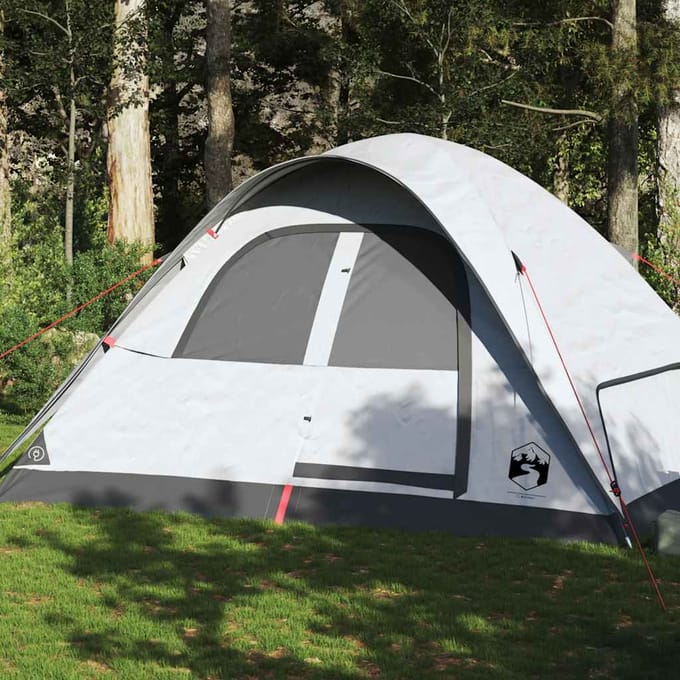 vidaXL - Koepeltent - 6-persoons - waterdicht - verduisterend - stof - wit