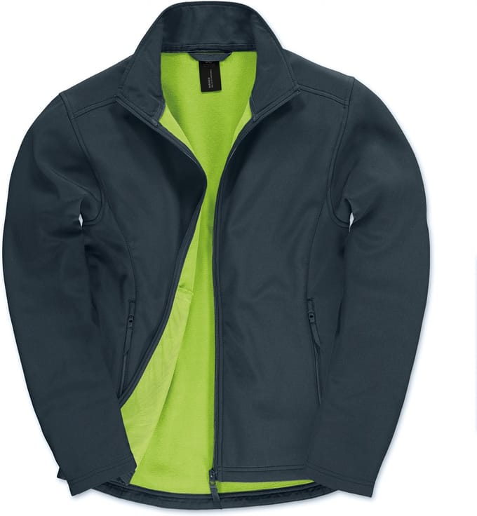 B&C Id.701 Softshell / Men CGJUI62 - Navy / Neon Green - S