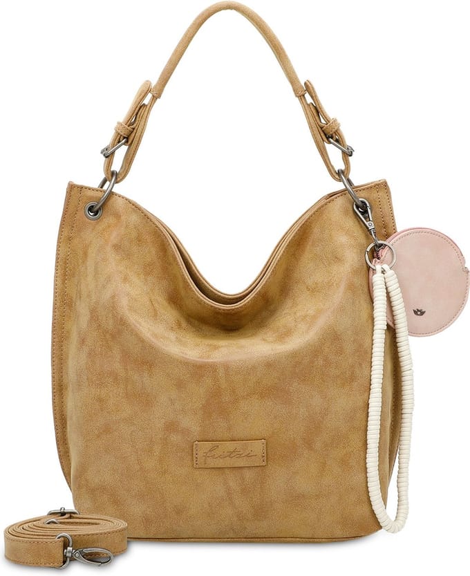 Fritzi aus Preußen Schoudertas Fritzi01N Vintage Hobo Bag Cracker Lichtbruin