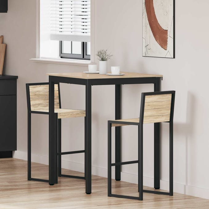 vidaXL - Staande - Bartafel - Bewerkt - hout - Vierkant