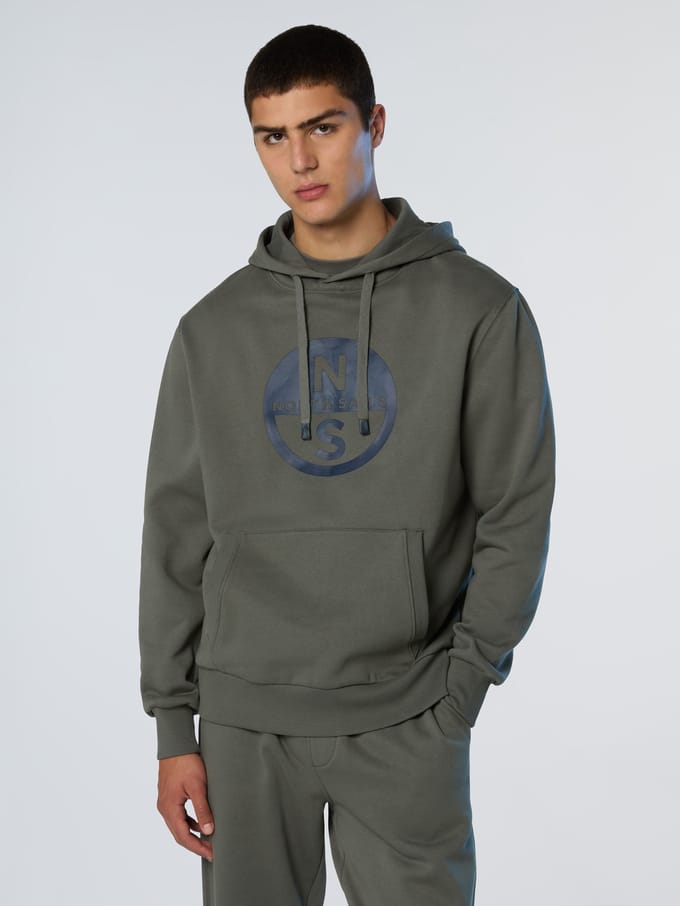 North Sails Hoodie Met maxi logo print
