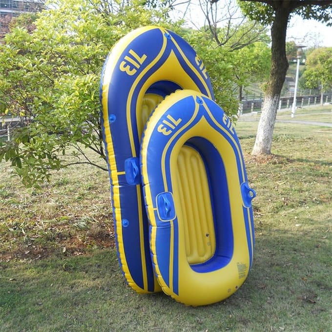 Dubbele Kajak Verdikte Opblaasbare Visboot Water Opblaasbare Boot Tweepersoons Rubberboot geel
