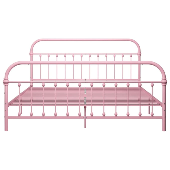 vidaXL - Bedframe - metaal - roze - 180x200 - cm