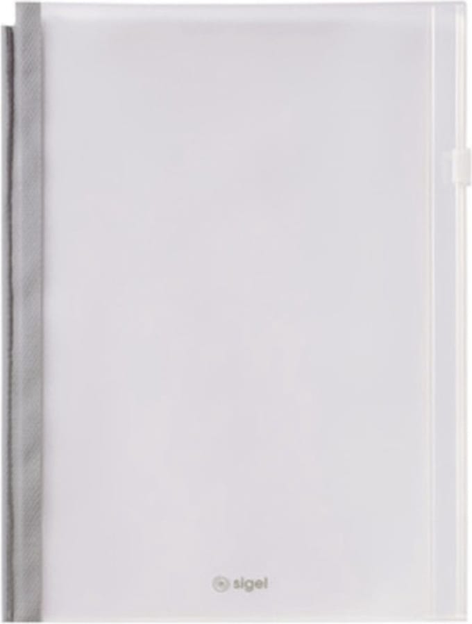 Sigel accessoireszak notitieboek Conceptum Flex A5 grijs met zipsluiting opbergtas