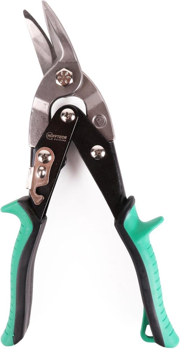 Hofftech Blikschaar - Rechtshandige knip - Gehard carbon staal - 250 mm - Easy-grip handvaten