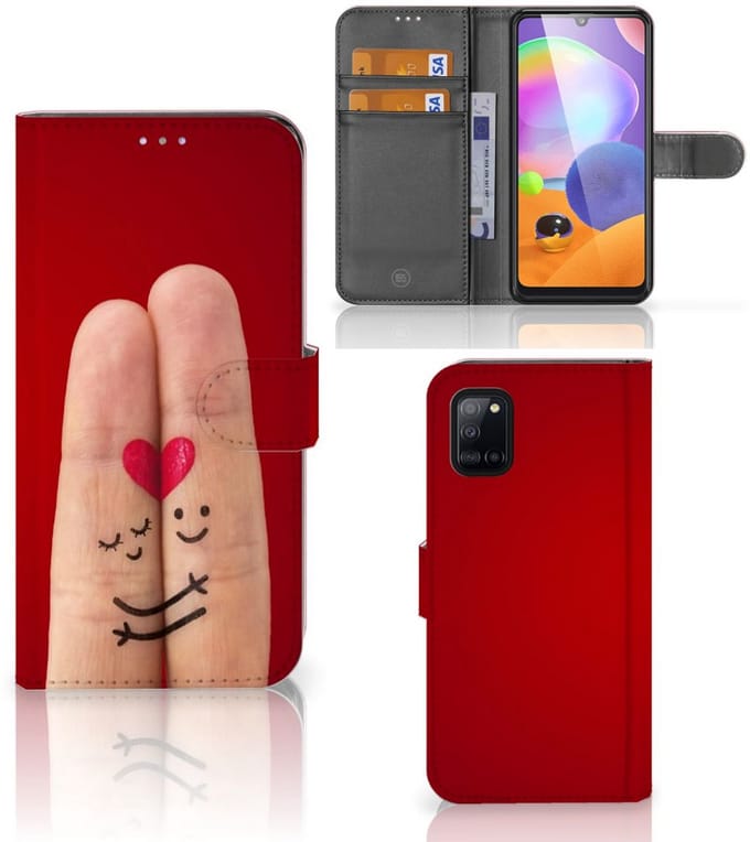 Samsung Galaxy A31 Wallet Case met Pasjes Liefde - Origineel Romantisch Cadeau