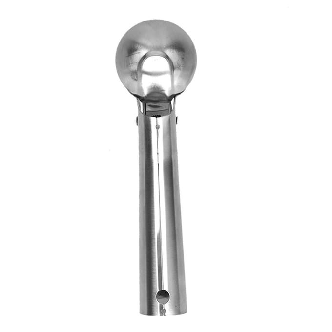 Cuillère à glace en acier inoxydable avec poignée confortable pour glace au yaourt (argent) argenté
