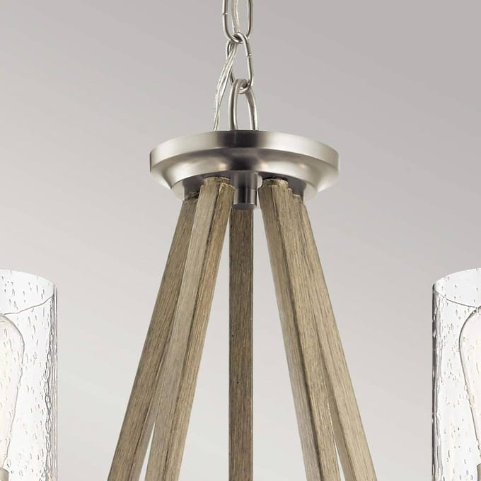 Kichler LED Kroonluchter | 5X E27 Max 60W | Dimbaar | Distressed Antique Grey