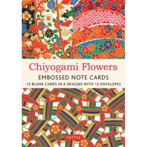 Chiyogami Flowers Embossed Note Cards - 12 Cards: 12 Blank Cards In 6 Lovely Designs (2 Each) - Tuttle Studio