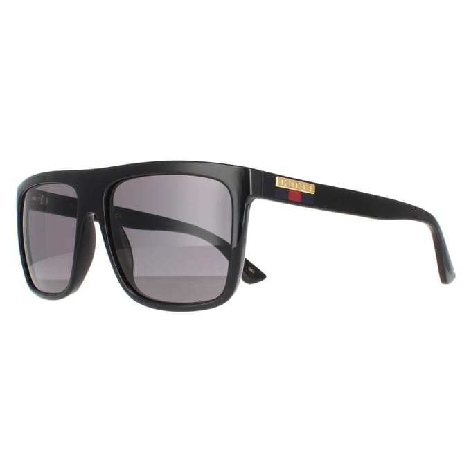Gucci Vierkant Mannen Zwart Grijs GG0748S Zonnebril