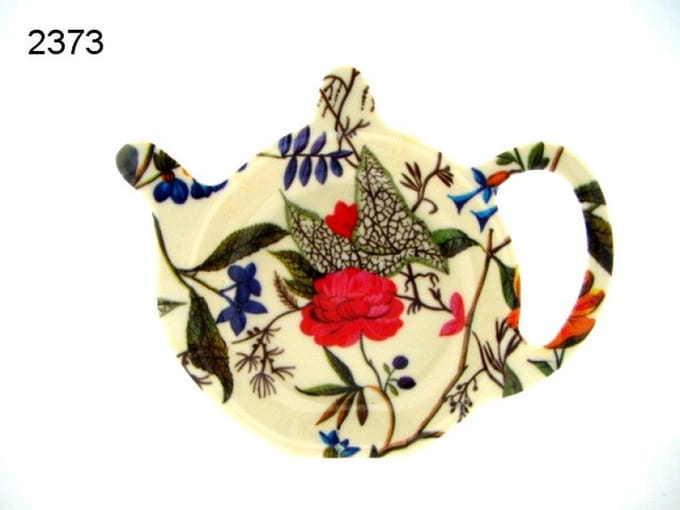 Lesser & Pavey Theetip William Kilburn – Leonardo Collection – 13 x 9 cm – Melamine – Bloemen