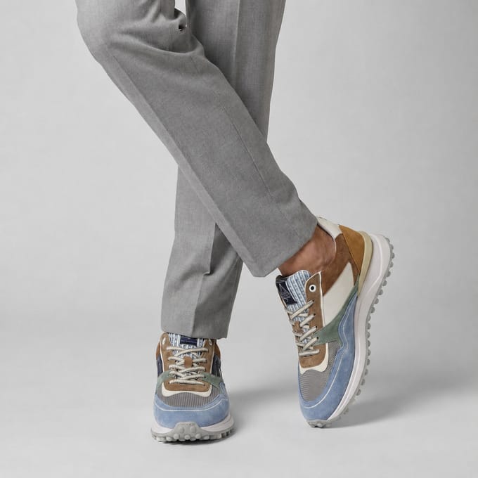 Floris van Bommel Floris van Bommel Noppi Sneakers blauw Leer