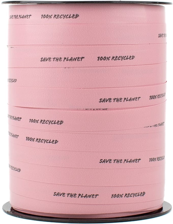 Krullint - 10 mm x 250 m - roze - 100% gerecycled PP