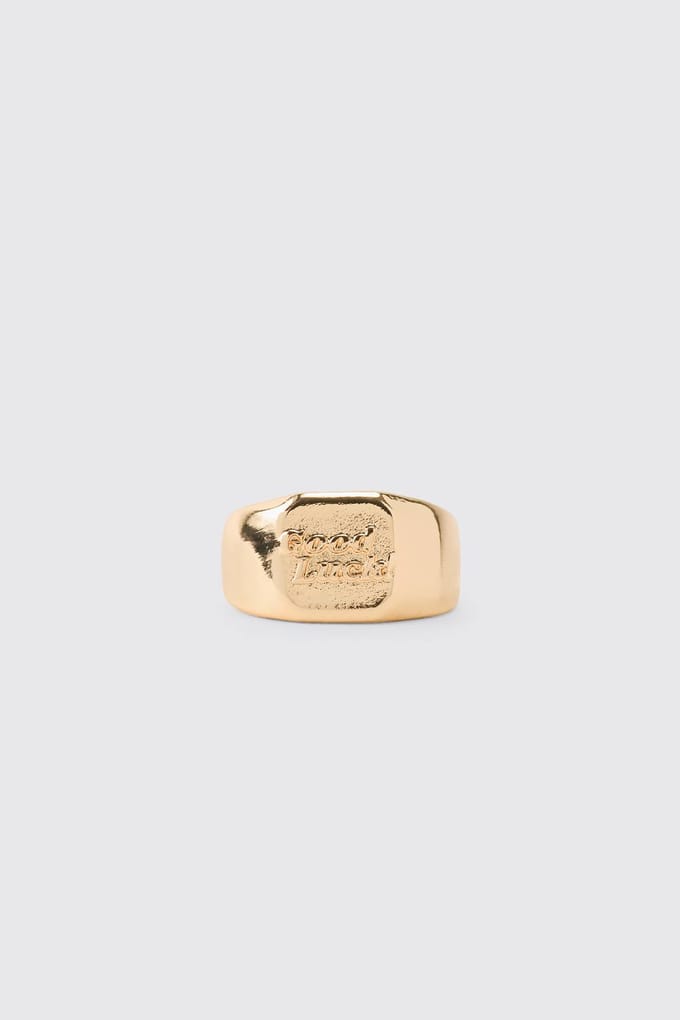Geluksbrenger Zegelring | Gold | Size Medium/Large