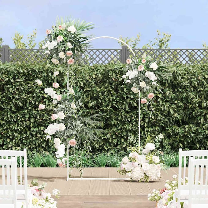 Arche de mariage Blanche 100 x 39 x 200 cm Acier