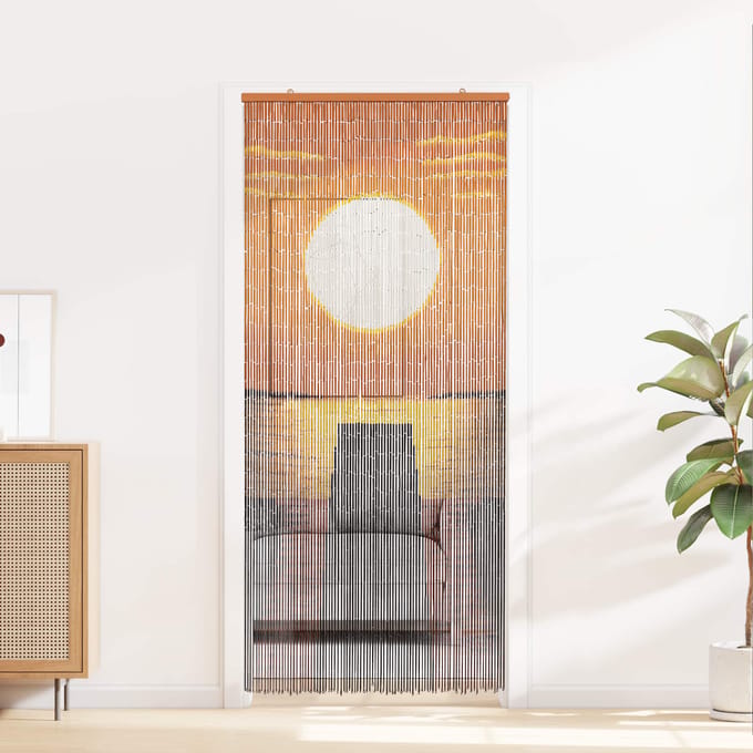 vidaXL - Insect - Deur - Gordijn - Meerkleurig - 90 - x - 200 - cm - Bamboe