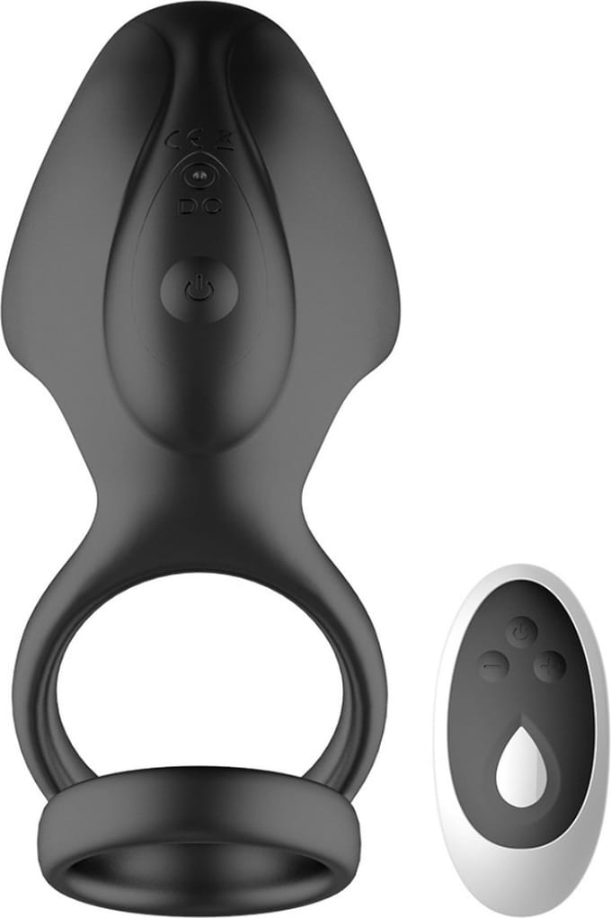 Bolture Cockring Vibrerend - Siliconen Penisring met Afstandsbediening - Zwart