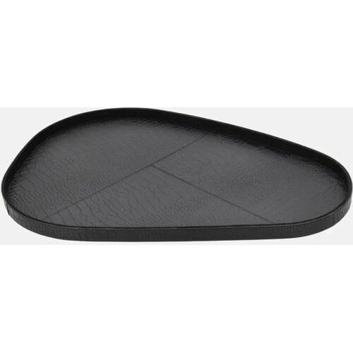 Chamada Sophie leren dienblad organisch croco XL black
