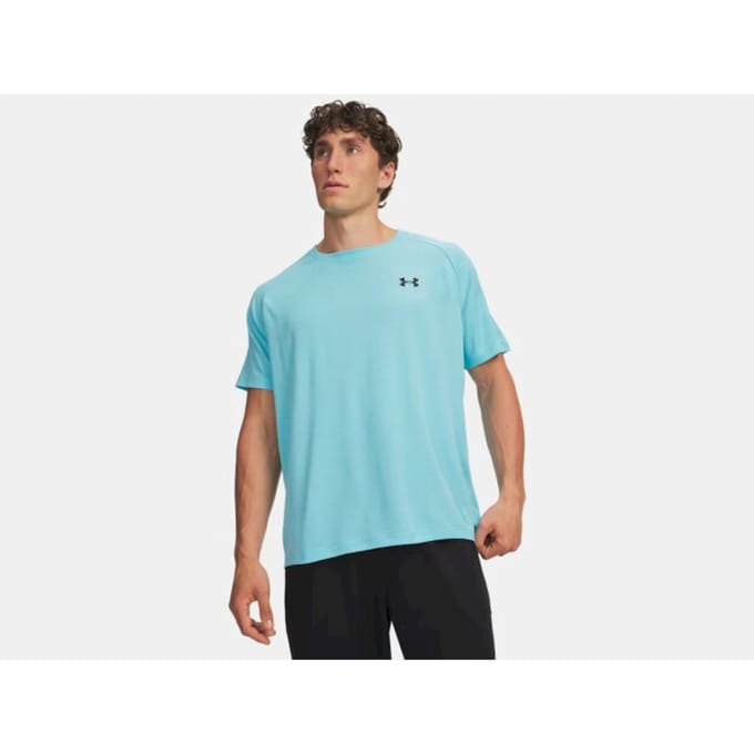 UNDER ARMOUR - ua tech textured ss-blu - Training t-shirt korte mouw heren - Blauw