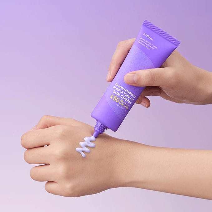 [ISNTREE] Onion Newpair Purple Tone Up Zonnecrème SPF 50+ PA++++ 50ml gray