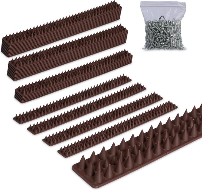 duivenpinnen - set van 40 - 2x49x4 cm - balkon - dak - elk 3 rijen - kunststof