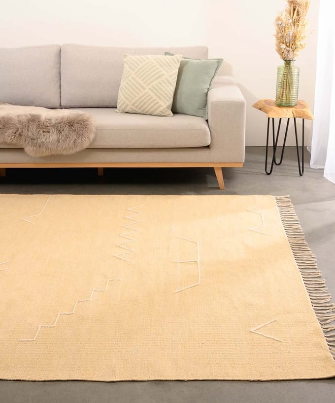Bohemian vloerkleed - Cueva geel/beige 240x340