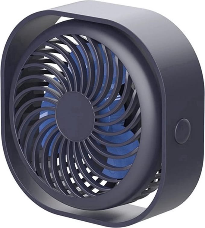 USB Mini Ventilator - Ventilator - Tafelventilator - Geluidstil - 3 standen - Blauw - Model 2023 - Winstpakker
