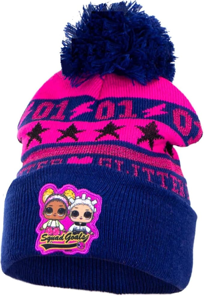 LOL Surprise wintermuts - Met Pompon - Blauw - Roze - One Size voor kinderen