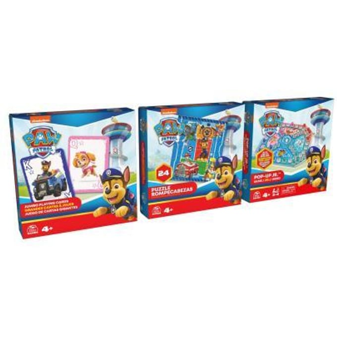 Spinmaster Paw Patrol Game Bundle 3-pack Bord- & kaartspellen Bordspellen Gezelschapspellen