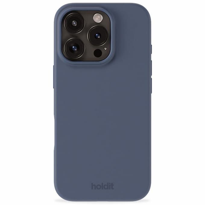 Holdit Silicone Case geschikt voor Apple iPhone 16 Pro - Pacific Blue
