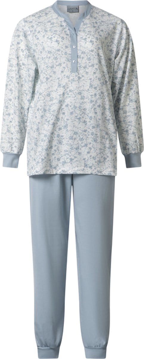 Lunatex - dames pyjama 124234 - ocean blue - maat 3XL