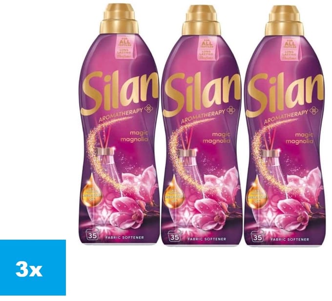 Silan Aromatherapy Magic Magnolia Wasverzachter – 3 x 770 ml – Langdurige Geur