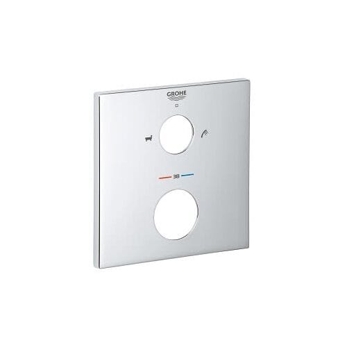 GROHE Rozet voor THM-inbouwsets, vierkant, Metaal,FastFixation, chroom, 49103000