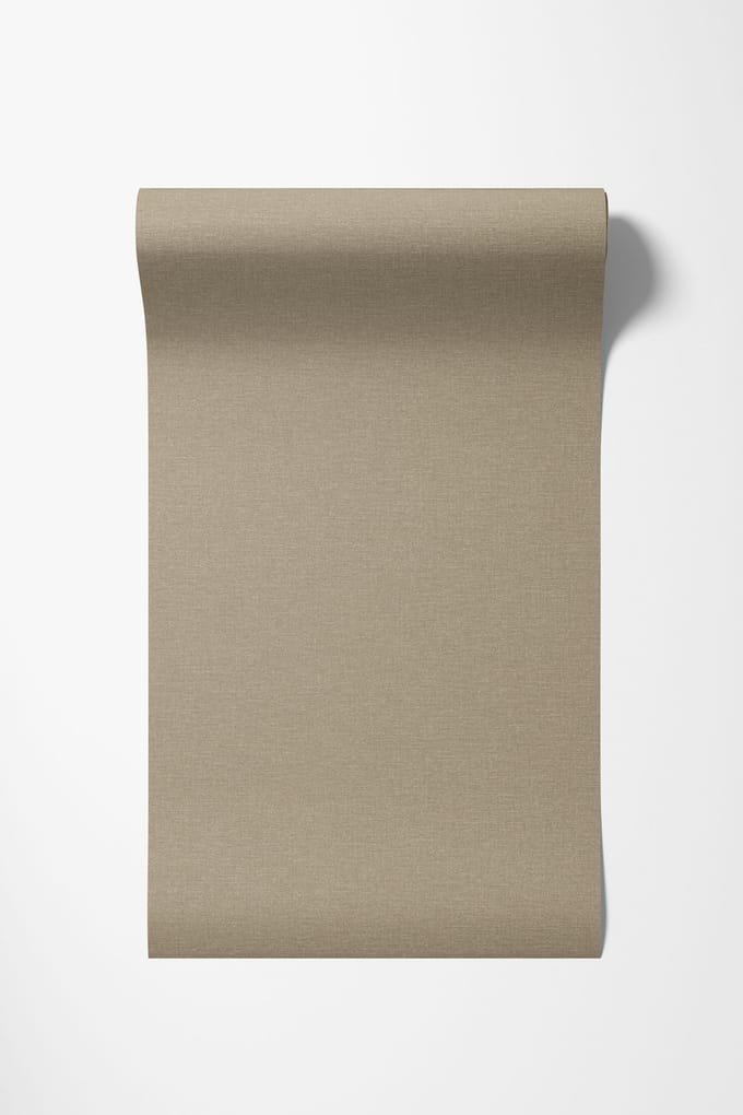 Dutch Wallcoverings - Linen & Textures - uni bruin- Vliesbehang - 10m x 53cm - LT10028