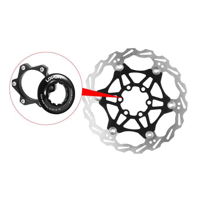 LIXADA Centerlock-adapter van aluminiumlegering naar schijfremconversie met 6 bouten zwart