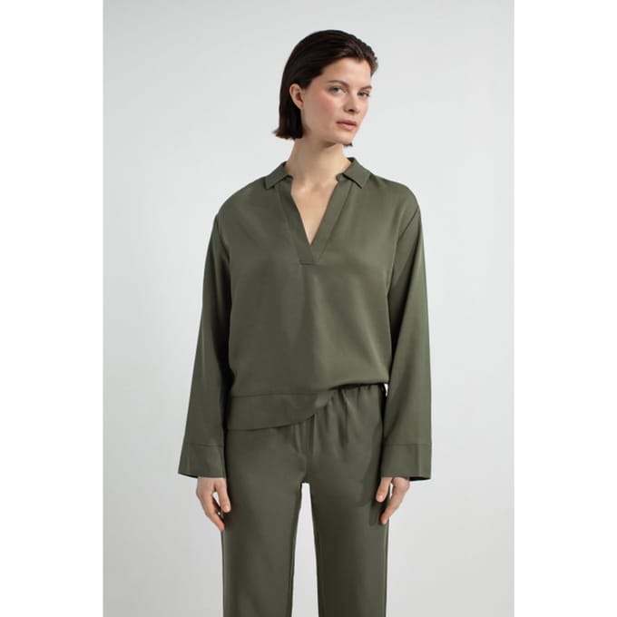 Josephine & Co Amelia Blouse Pesto Größe: 40 | Longsleeves Outlet | Damen
