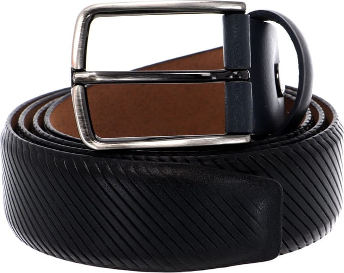 Vanzetti Leren Riem 35mm Leather Belt W85 Marine Blauw