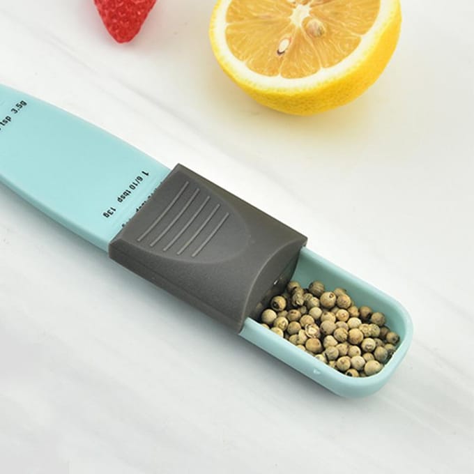 Maatlepel Hittebestendigheid Multi-Niveau Verstelling Schaal Plastic Maatlepel Set Keuken white