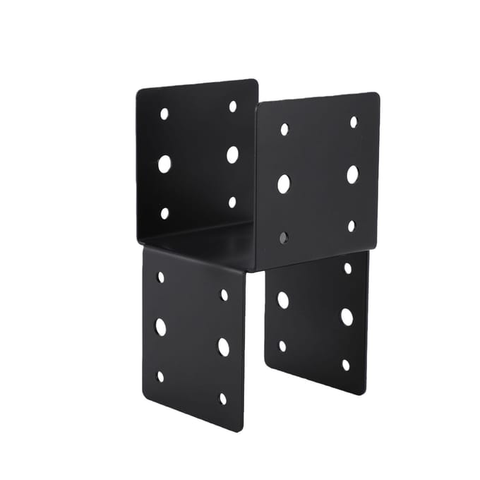 4 Sets Heavy Duty Paalkap Bindbeugel Houtbalk Ondersteuningspaal Anker Connector en Schroefset